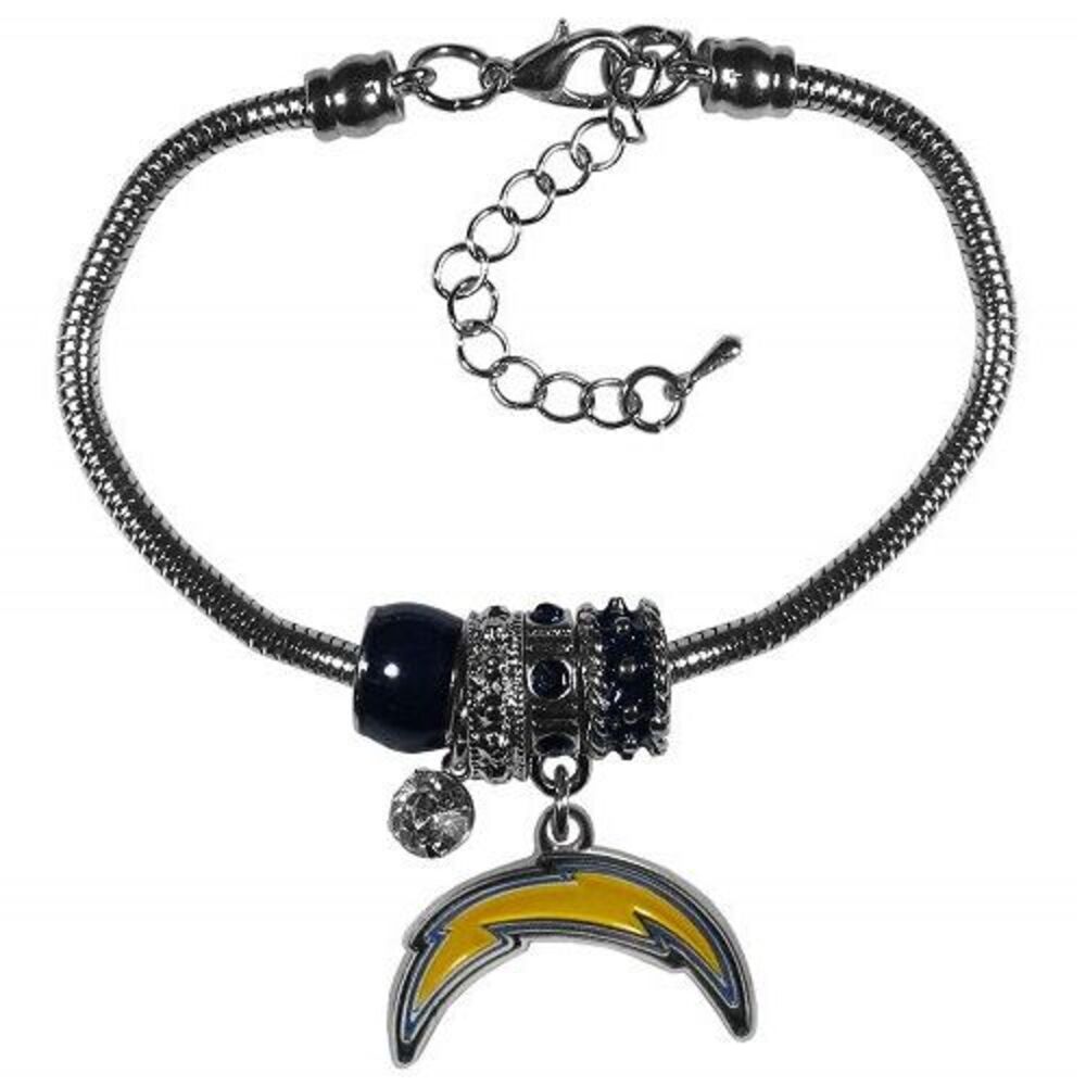 Siskiyou NFL Women's Chargers Euro Bead Bracelet